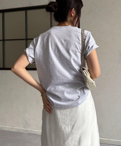 JAIMELETHE 植絨logo字母設計 T恤