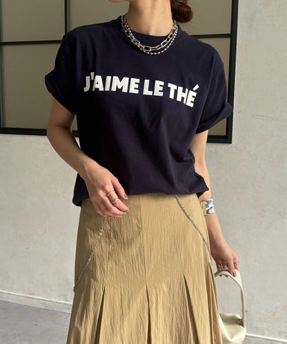 JAIMELETHE 植絨logo字母設計 T恤