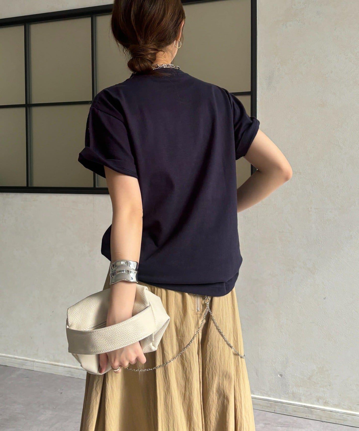 JAIMELETHE 植絨logo字母設計 T恤