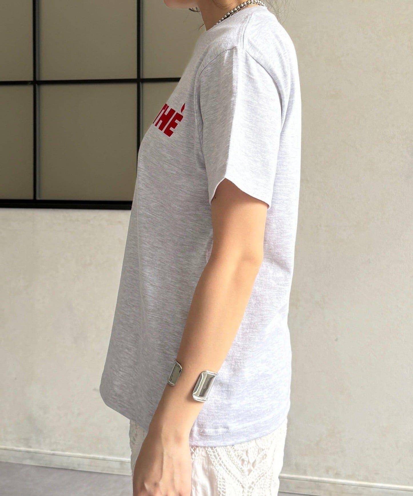 JAIMELETHE 植絨logo字母設計 T恤