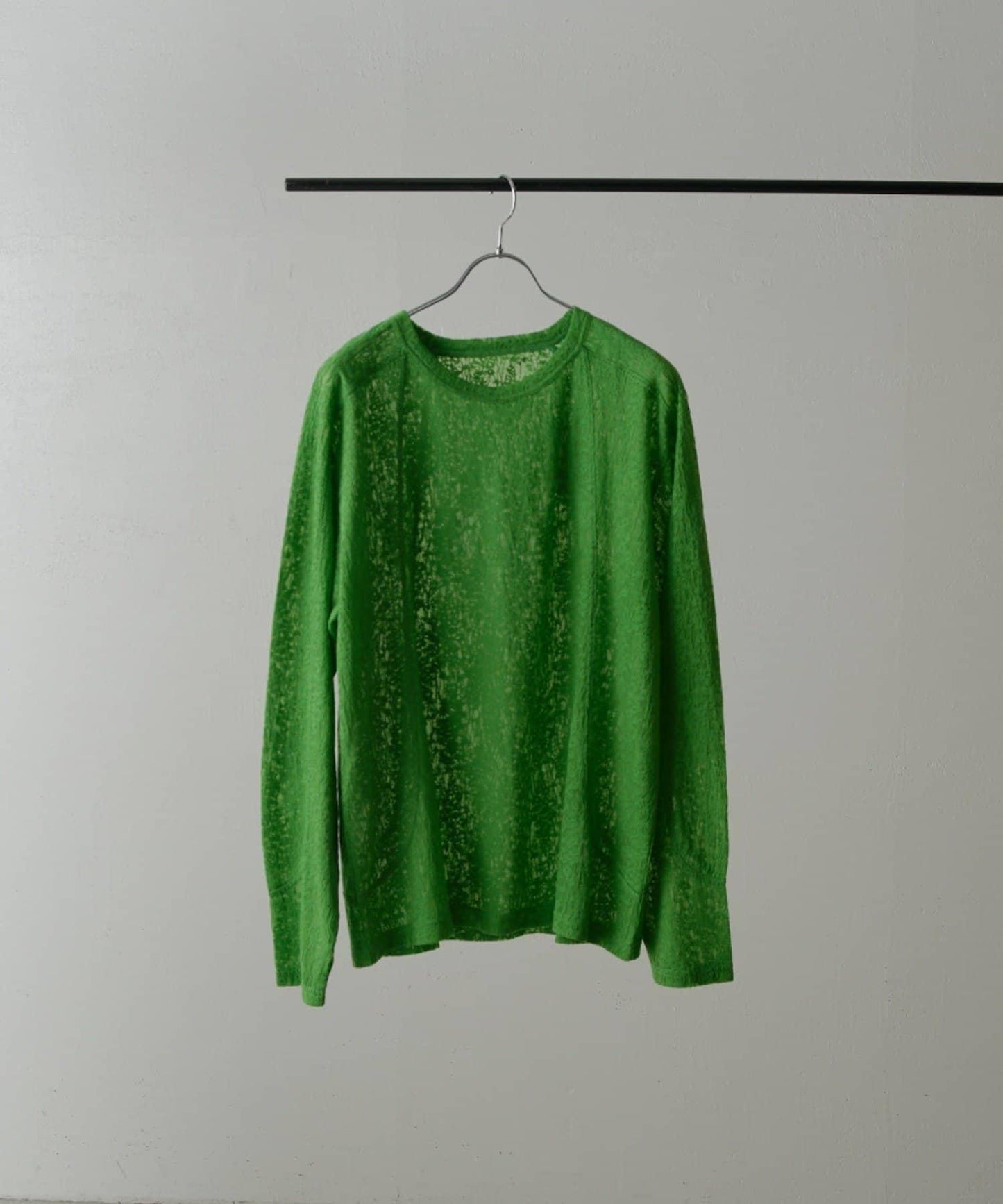 拼接透紗套頭上衣