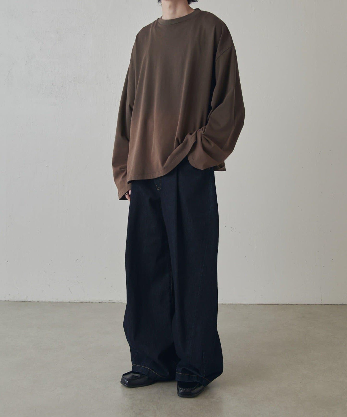 Neucon 漸變漂染寬鬆長袖T恤