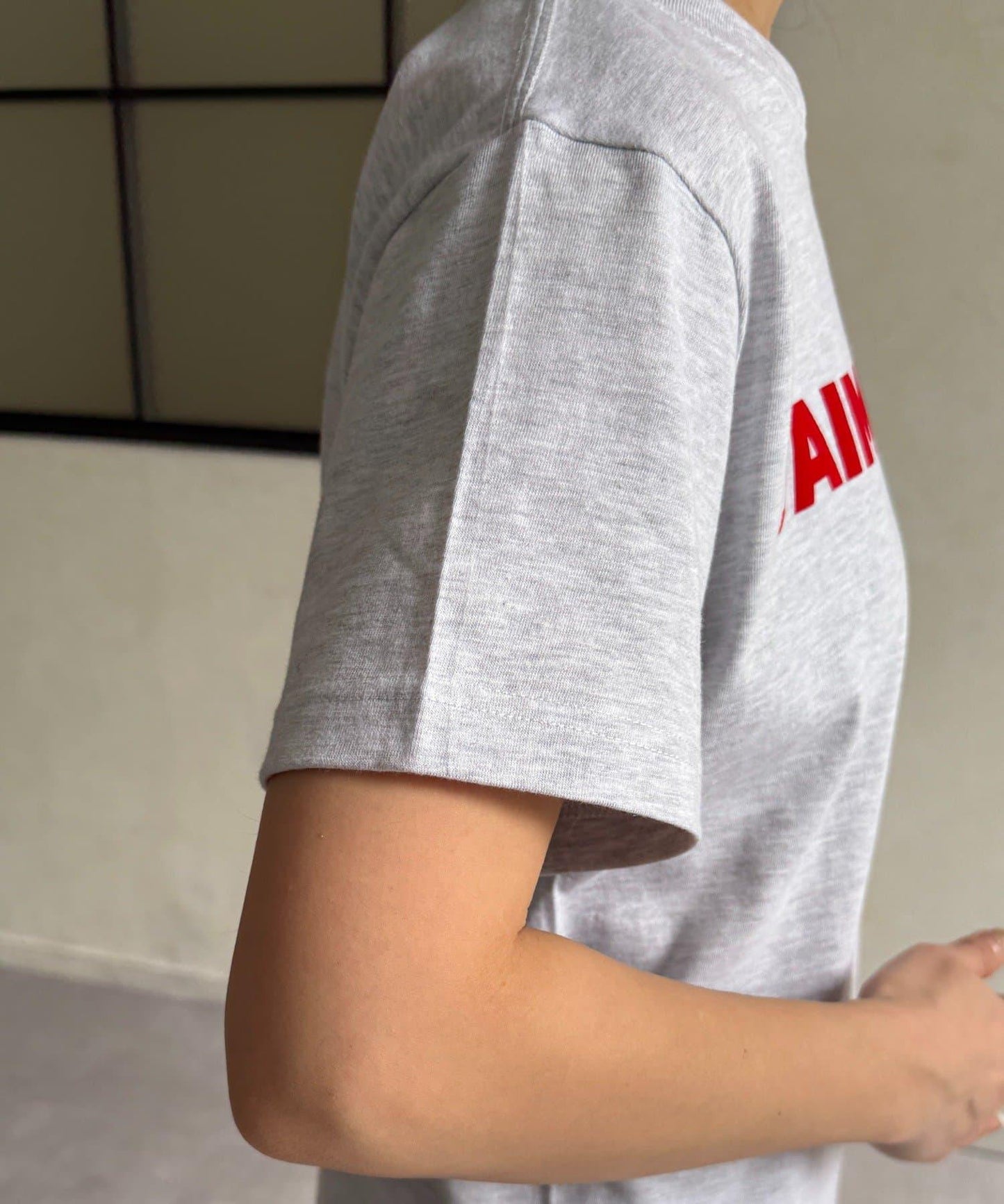 JAIMELETHE 植絨logo字母設計 T恤