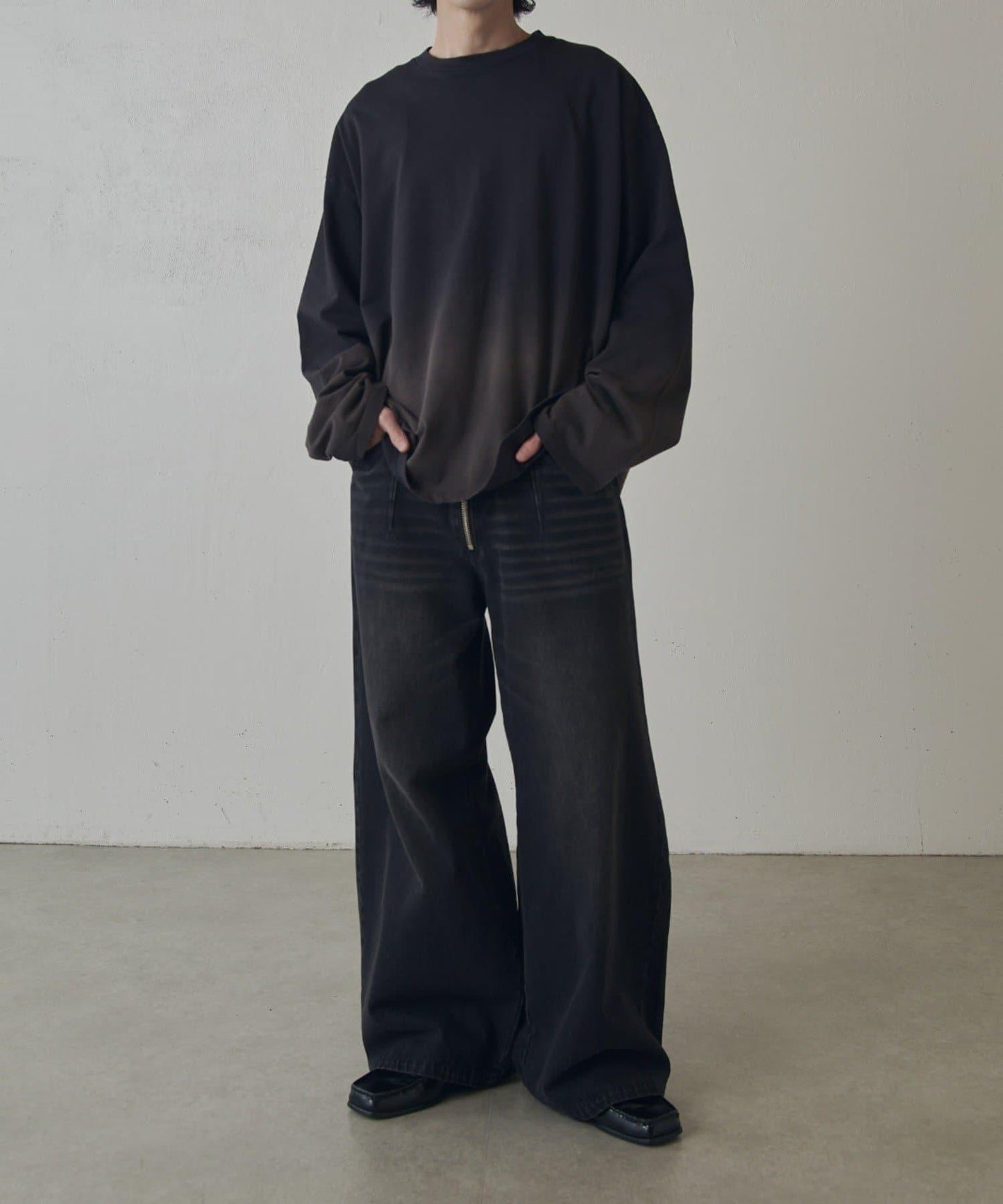 Neucon 漸變漂染寬鬆長袖T恤