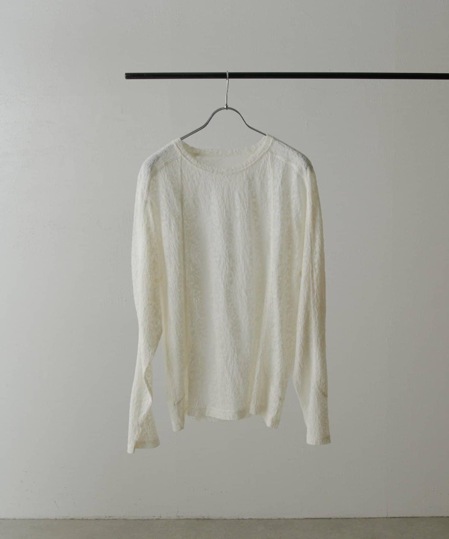 拼接透紗套頭上衣