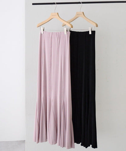 透紗傘型羅紋半身裙