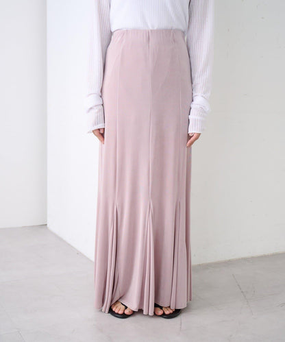 透紗傘型羅紋半身裙