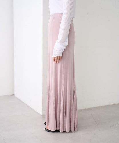 透紗傘型羅紋半身裙