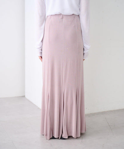 透紗傘型羅紋半身裙