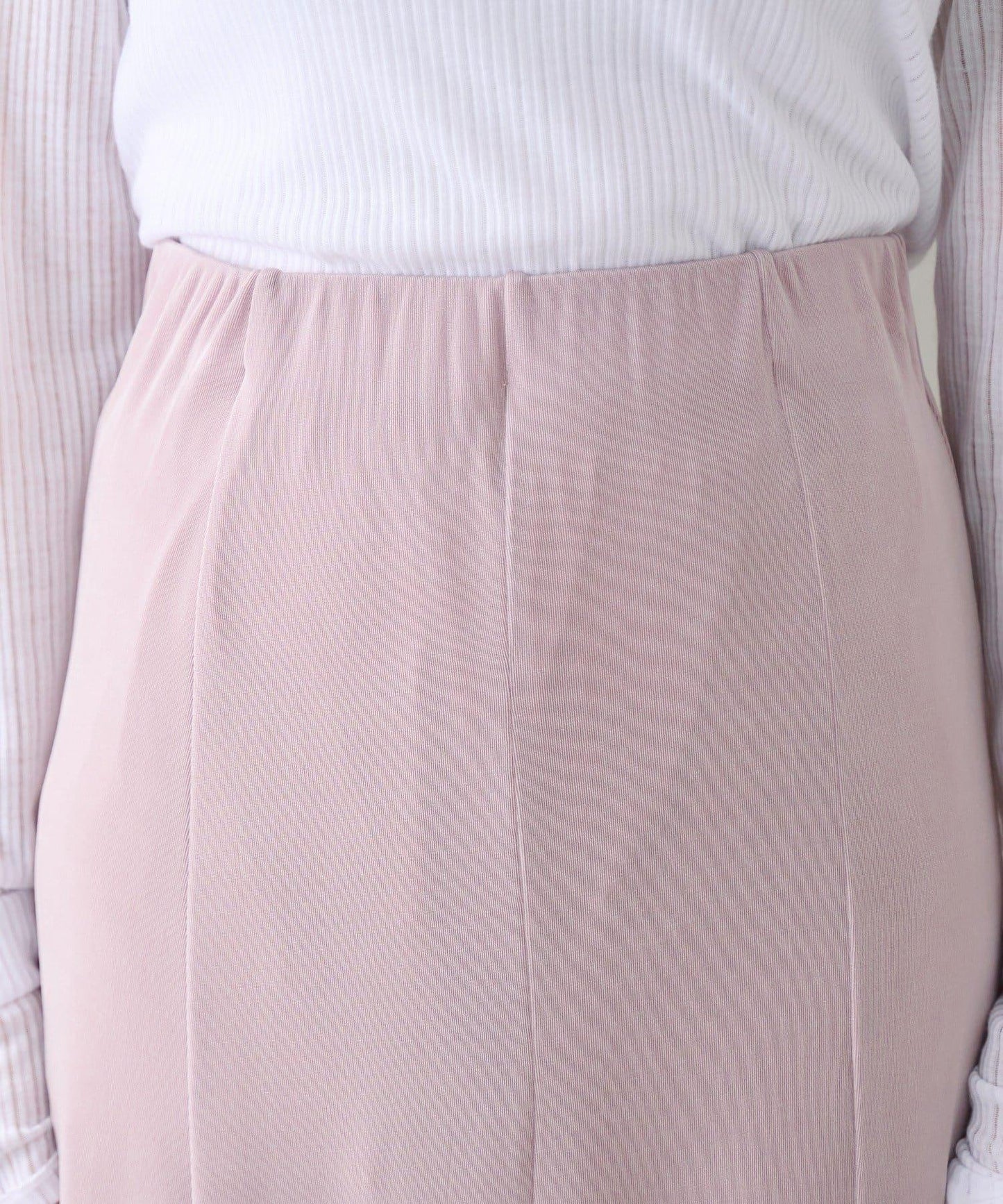 透紗傘型羅紋半身裙