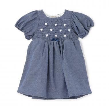 胸前愛心刺繡連衣裙