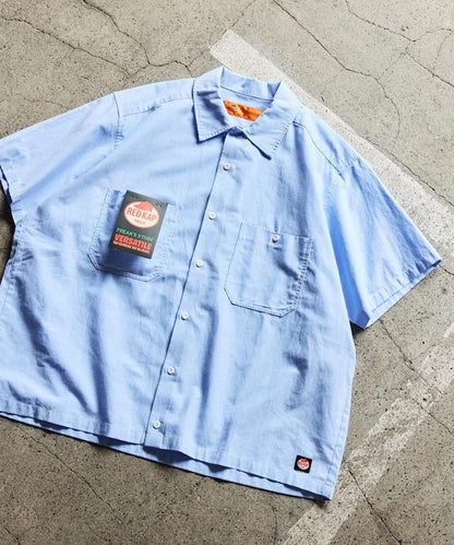 聯名 牛津紡 短款短袖襯衫