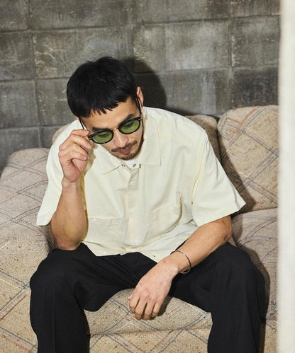 聯名 牛津紡 短款短袖襯衫