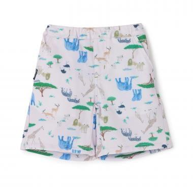 沙法裡印花 五分長度 休閒短褲