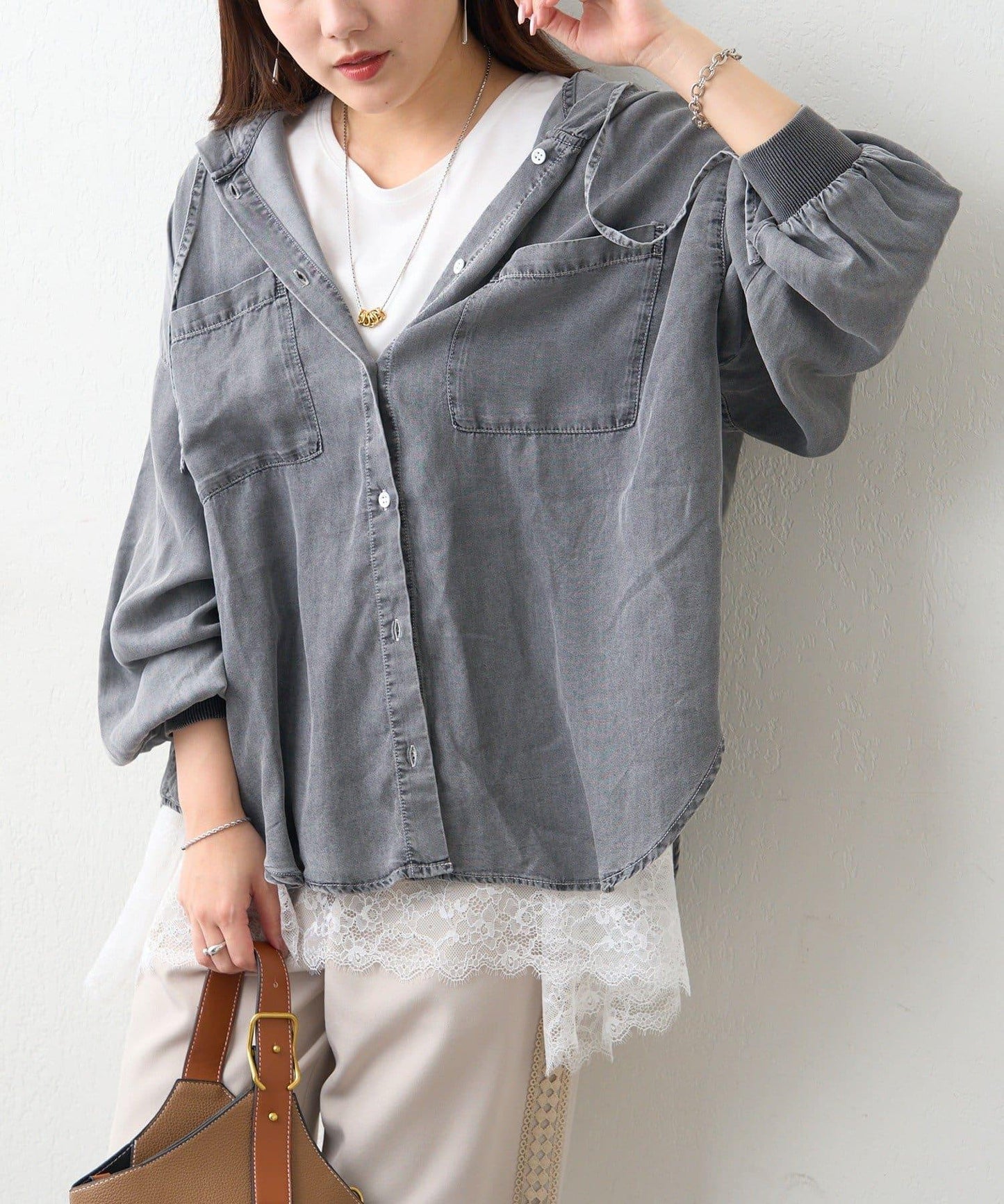 搭配性強 成人休閒風 2WAY設計 牛仔襯衫