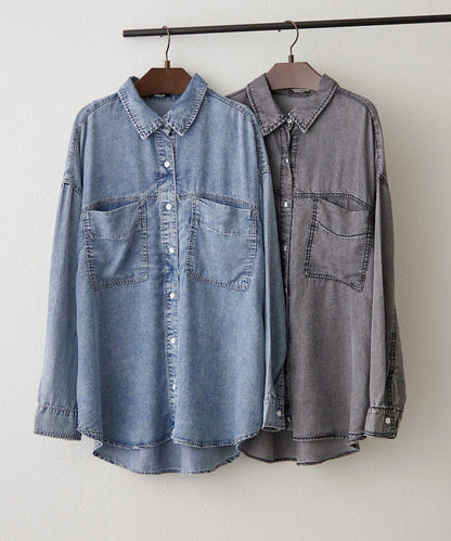 搭配性強 成人休閒風 2WAY設計 牛仔襯衫
