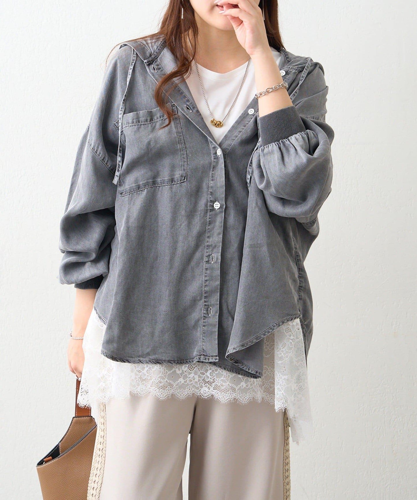 搭配性強 成人休閒風 2WAY設計 牛仔襯衫