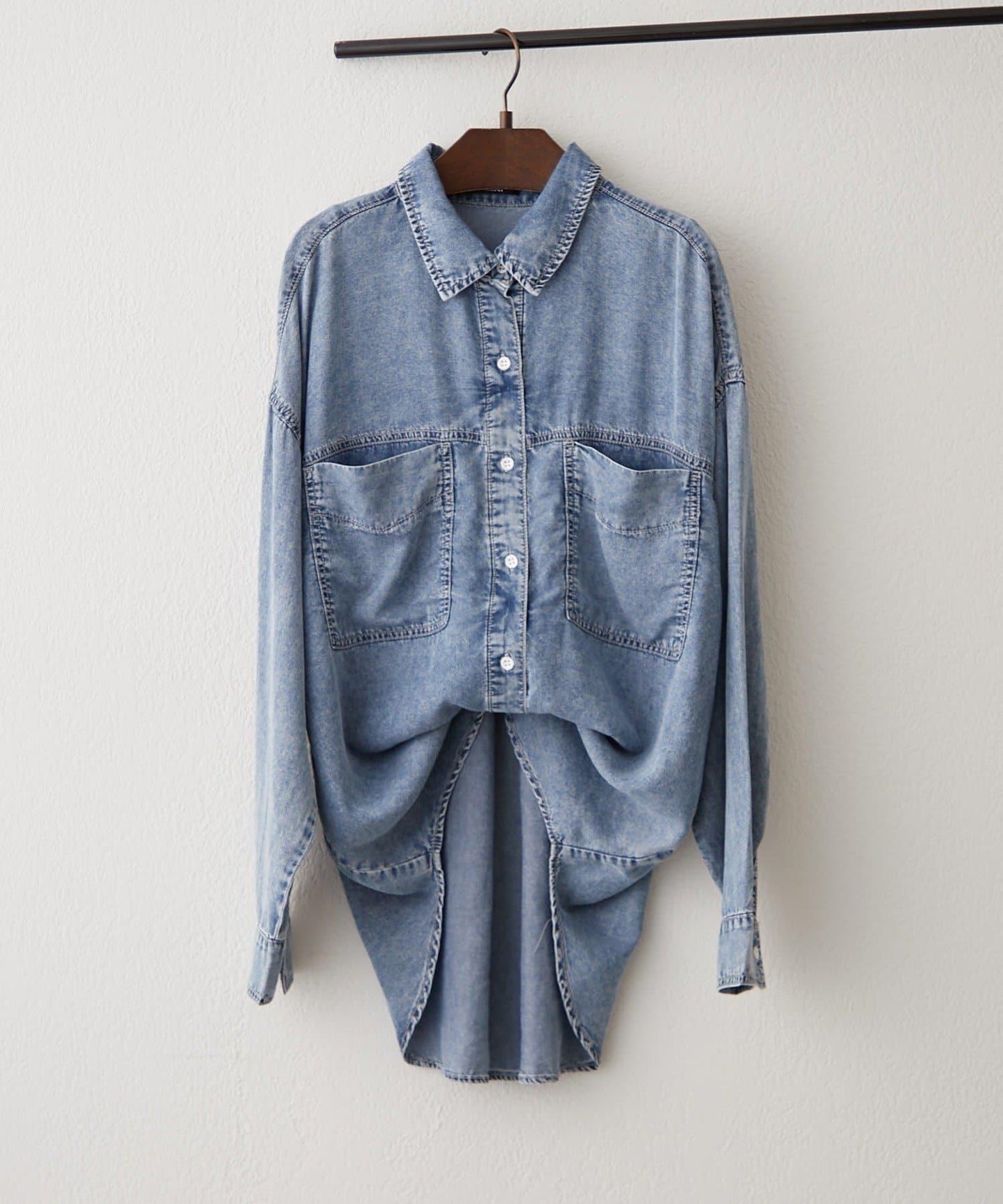 搭配性強 成人休閒風 2WAY設計 牛仔襯衫