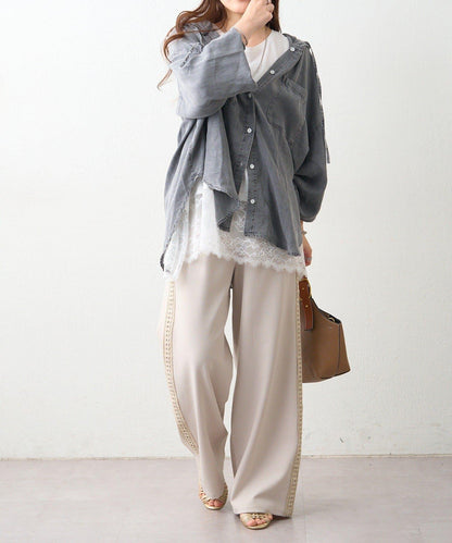 搭配性強 成人休閒風 2WAY設計 牛仔襯衫