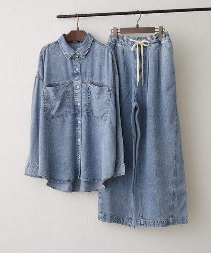 搭配性強 成人休閒風 2WAY設計 牛仔襯衫