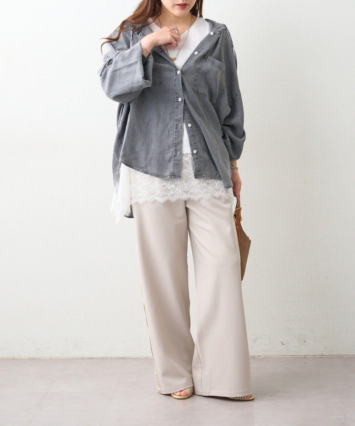 搭配性強 成人休閒風 2WAY設計 牛仔襯衫