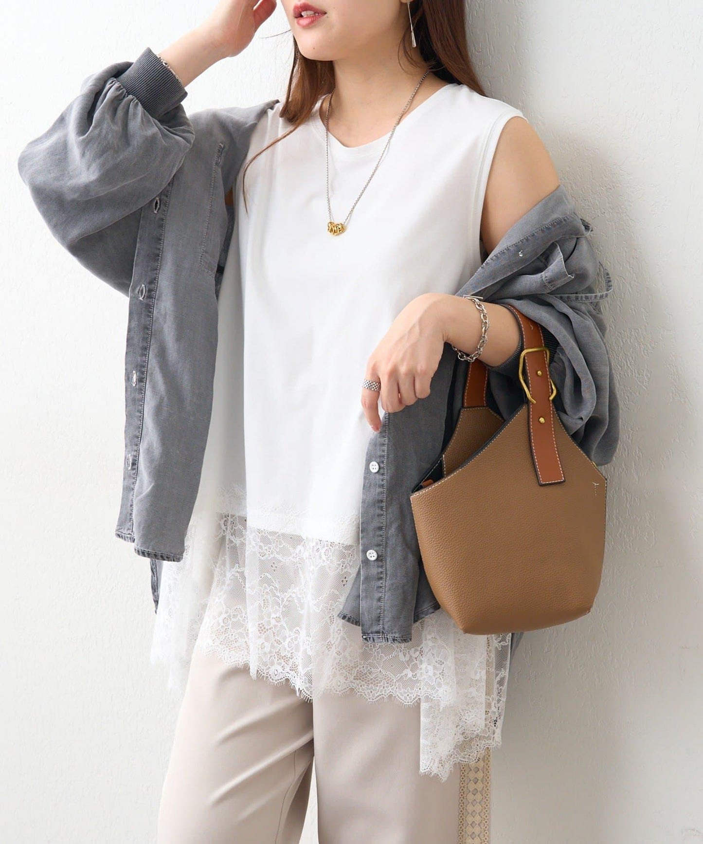 搭配性強 成人休閒風 2WAY設計 牛仔襯衫