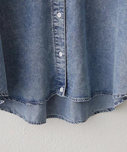 搭配性強 成人休閒風 2WAY設計 牛仔襯衫