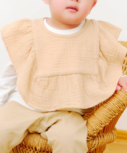 拼接荷葉邊圍兜