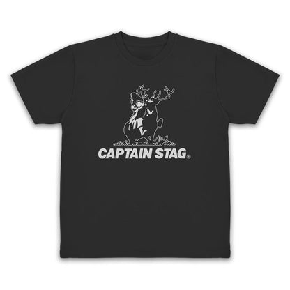 《搖曳露營》×キャプテンスタッグ M碼 速幹T恤 BLACK