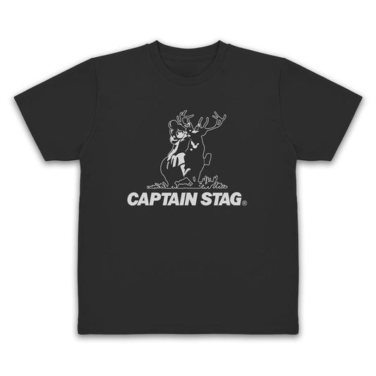 《搖曳露營》×キャプテンスタッグ M碼 速幹T恤 BLACK