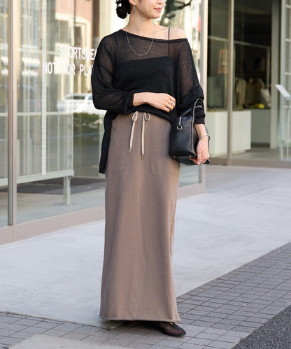 舒適穿著感 休閒風 長款半身裙