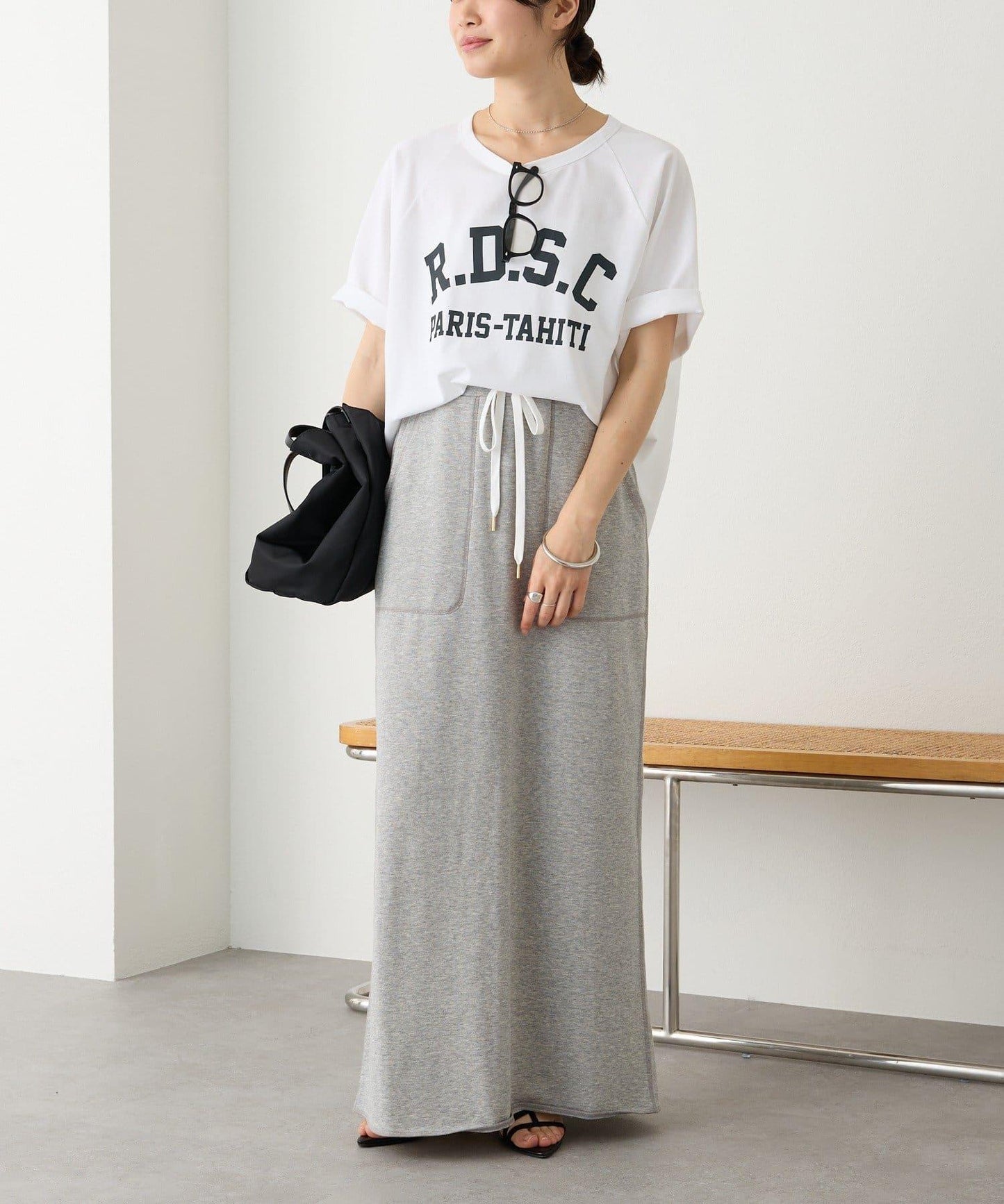 舒適穿著感 休閒風 長款半身裙