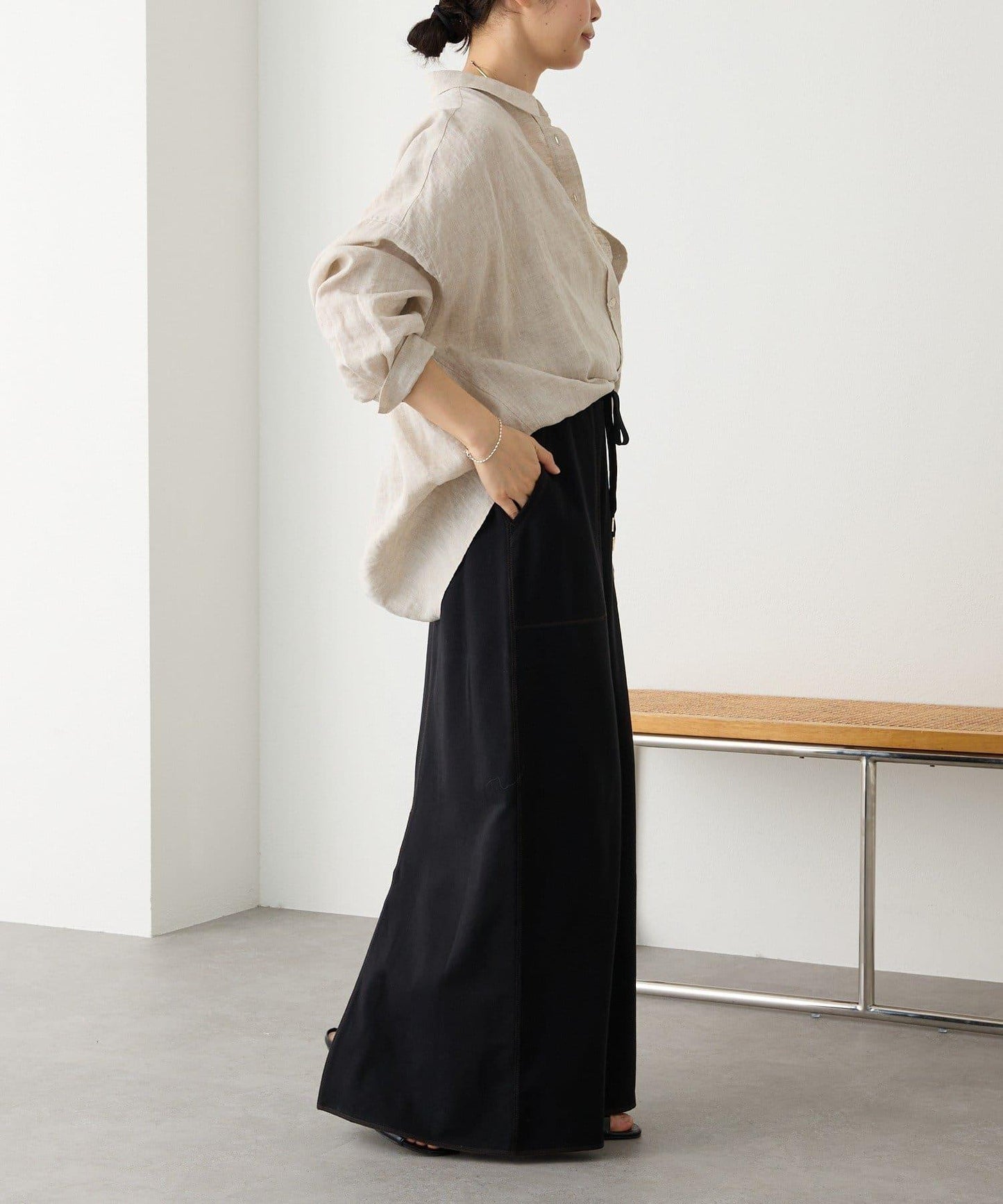 舒適穿著感 休閒風 長款半身裙