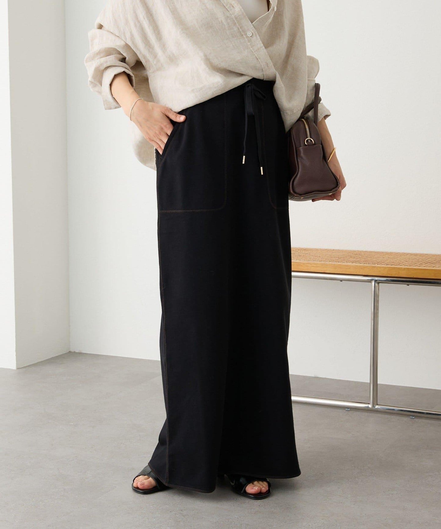 舒適穿著感 休閒風 長款半身裙