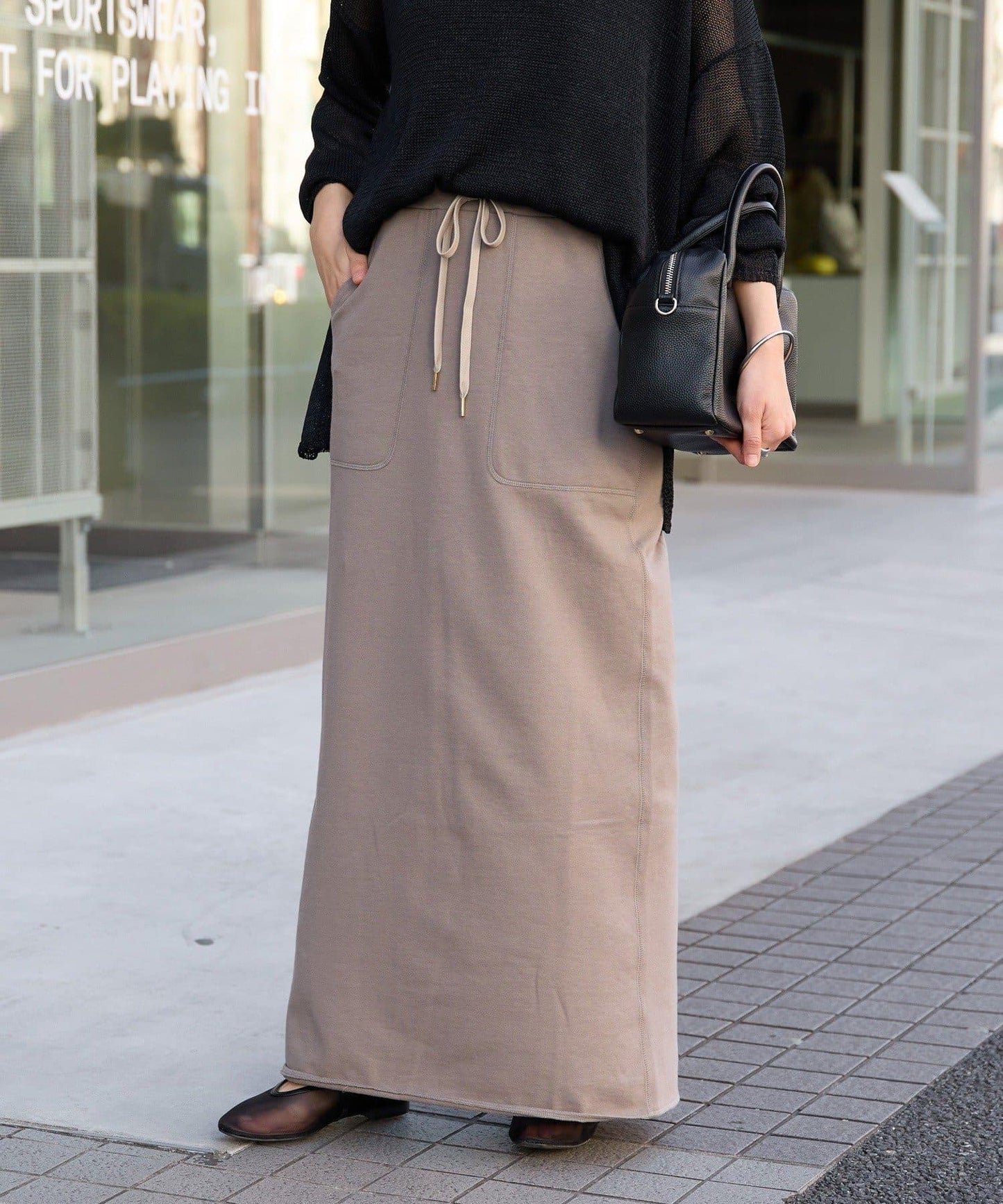舒適穿著感 休閒風 長款半身裙