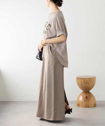 舒適穿著感 休閒風 長款半身裙