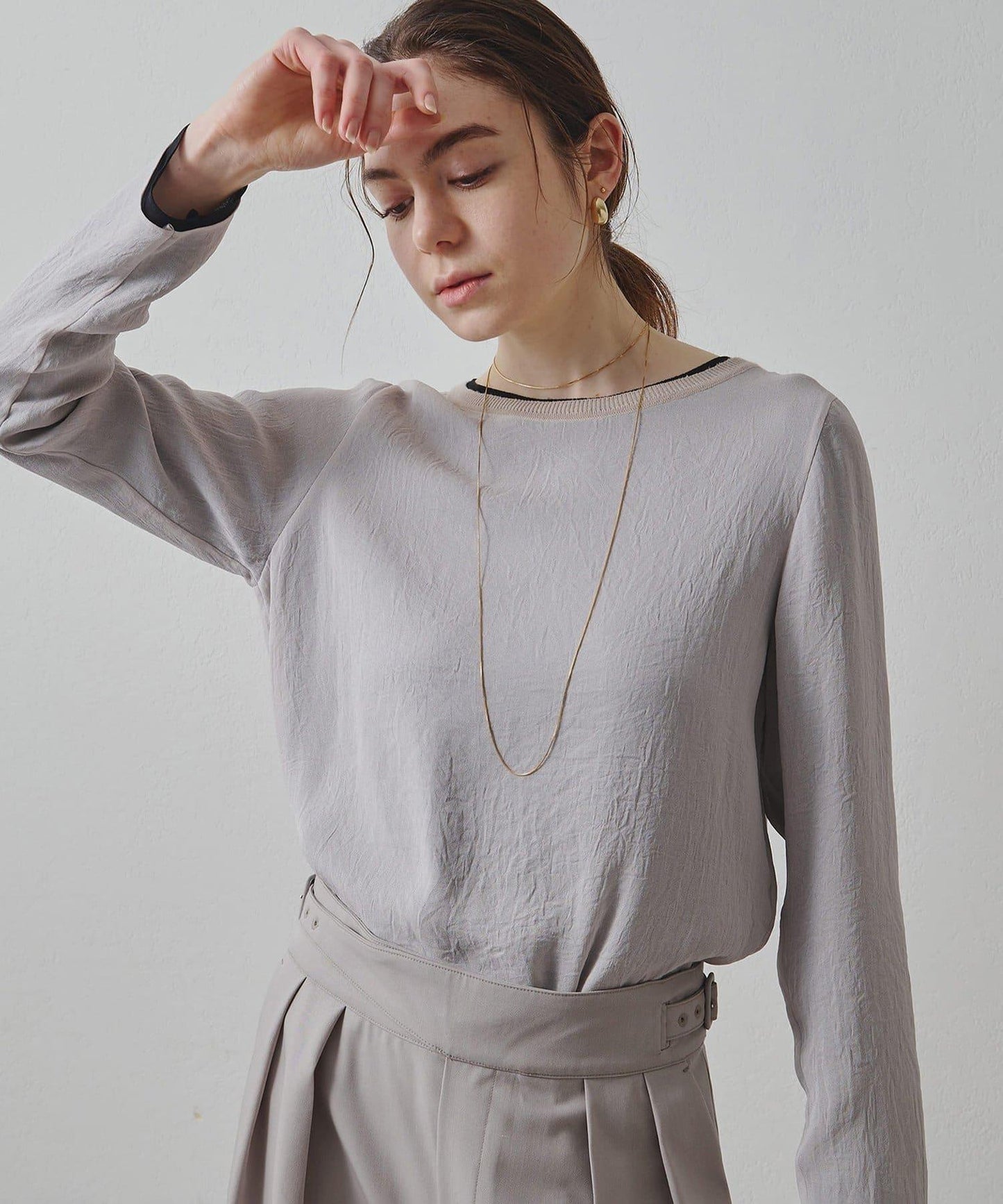 Drawing Numbers 三醋酸混紡透紗襯衫