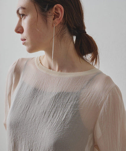 Drawing Numbers 三醋酸混紡透紗襯衫