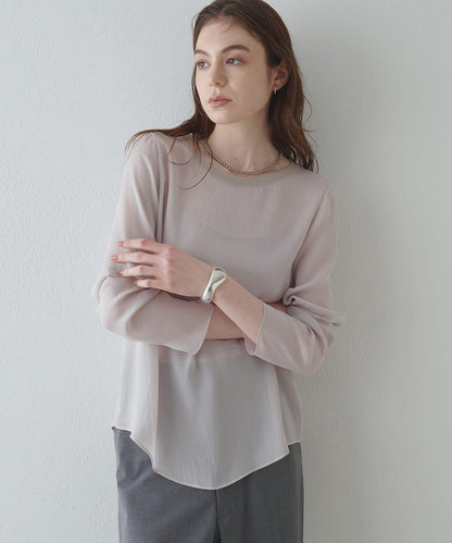 Drawing Numbers 三醋酸混紡透紗襯衫