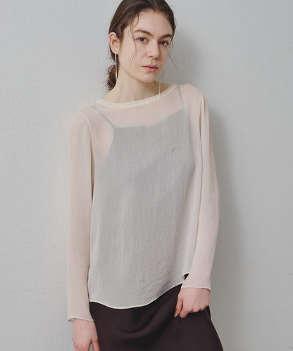 Drawing Numbers 三醋酸混紡透紗襯衫