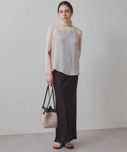 Drawing Numbers 三醋酸混紡透紗襯衫