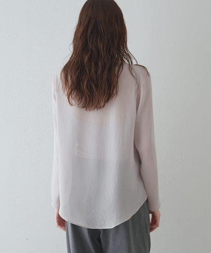 Drawing Numbers 三醋酸混紡透紗襯衫