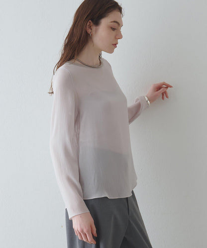 Drawing Numbers 三醋酸混紡透紗襯衫