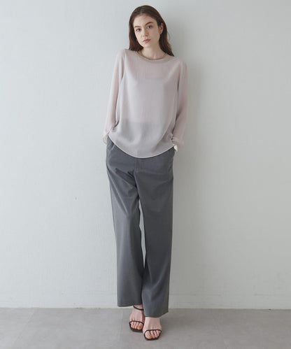 Drawing Numbers 三醋酸混紡透紗襯衫