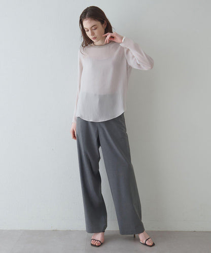 Drawing Numbers 三醋酸混紡透紗襯衫