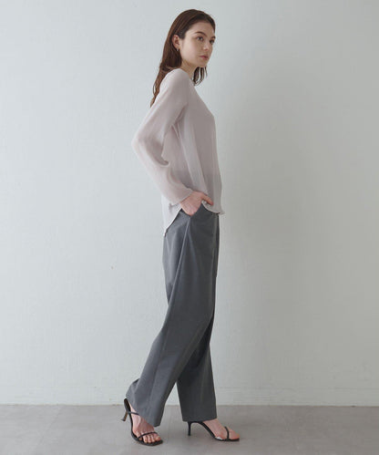 Drawing Numbers 三醋酸混紡透紗襯衫