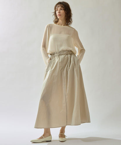 Drawing Numbers 三醋酸混紡透紗襯衫