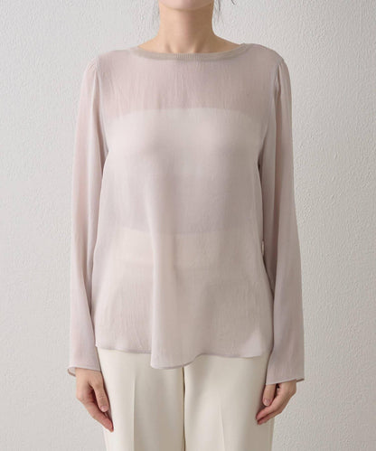 Drawing Numbers 三醋酸混紡透紗襯衫