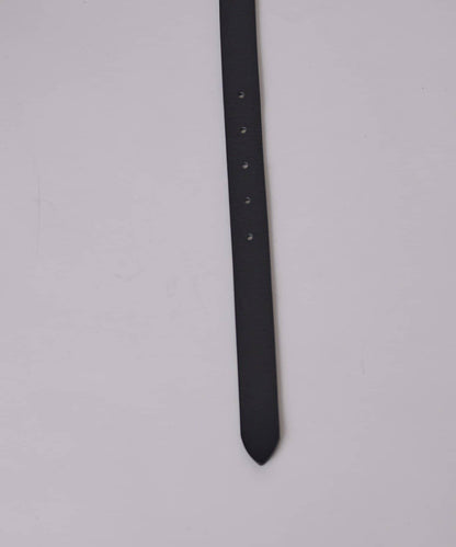 植鞣皮細版腰帶