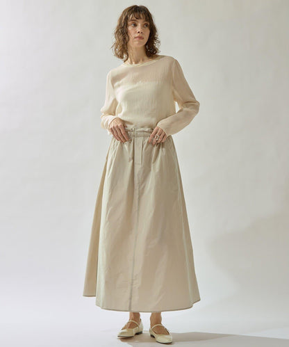 Drawing Numbers 三醋酸混紡透紗襯衫